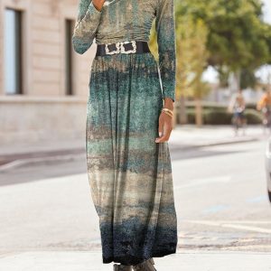 Abstract Casual Loosen Knitting Dress SKU175852573386414578