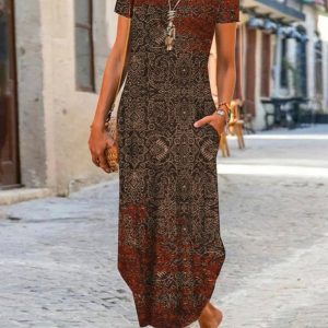Tribal Geometric Printed Loosen Casual SKU175852573326986812