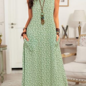Sleeveless Crew Neck Floral SKU175852573351290426