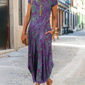 Women's Casual A-Line Short Sleeve SKU175852573342055260