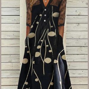 V Neck Boho Weaving Dress SKU175852573369831436